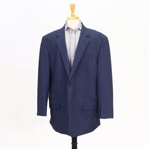 Geoffrey Beene 52L Brown Check 2-Button Sport Coat Blazer Jacket T016